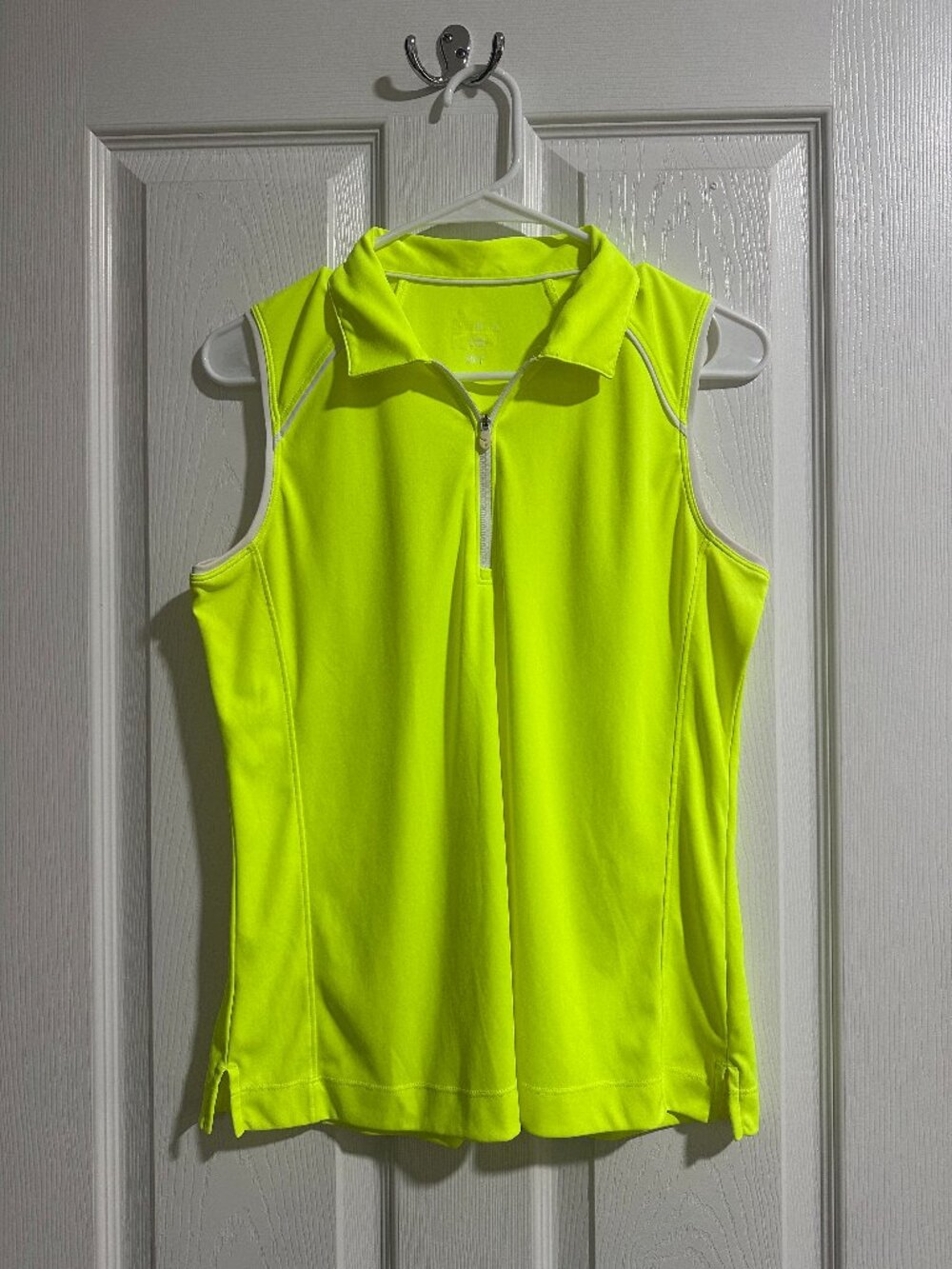 Neon Yellow Slazenger Womens Sleeveless Polo - Size M